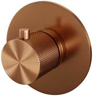 Brauer Copper Carving - Losse inbouwthermostaat - In/afbouwdelen - Koper Geborsteld PVD