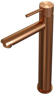 Brauer Copper Carving Verhoogde Opbouw Wastafelmengkraan Model A Koper Geborsteld PVD