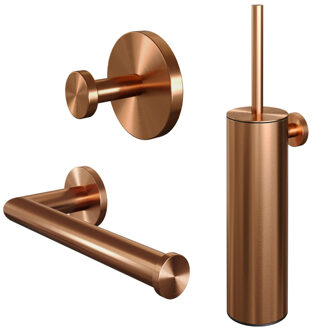 Brauer Copper Edition Toilet Accessoireset - 3-delig - PVD - geborsteld koper 5-GK-323 Koper geborsteld