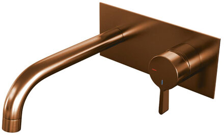 Brauer Copper Edition wastafelkraan inbouw ColdStart met inbouwdeel type B1 greep geborsteld koper PVD