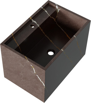 Brauer Cube wastafel 60cm koper met 1 kraangat