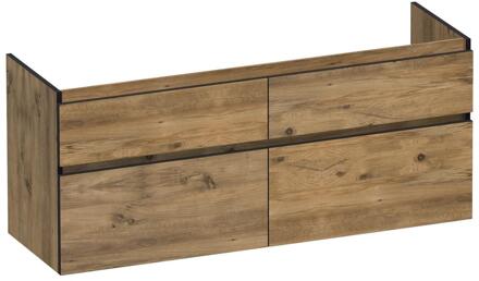 Brauer Delight Edge - Onderkast - 140 cm - met 4 Softclose Lades Greeploos en 2 Sifon Uitsparingen - Chateau