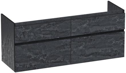Brauer Delight Edge - Onderkast - 140 cm - met 4 Softclose Lades Greeploos en 2 Sifon Uitsparingen - Damascus