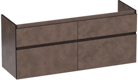 Brauer Delight Edge - Onderkast - 140 cm - met 4 Softclose Lades Greeploos en 2 Sifon Uitsparingen - Erosion