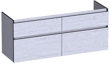 Brauer Delight Edge - Onderkast - 140 cm - met 4 Softclose Lades Greeploos en 2 Sifon Uitsparingen - Forest Seashell