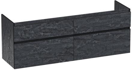 Brauer Delight Edge - Onderkast - 160 cm - met 4 Softclose Lades Greeploos en 2 Sifon Uitsparingen - Damascus