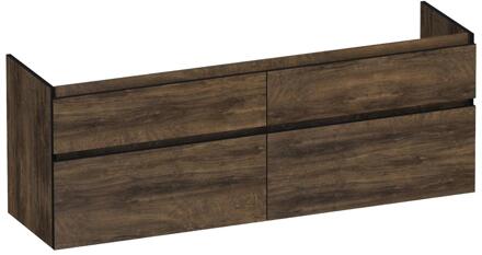 Brauer Delight Edge - Onderkast - 160 cm - met 4 Softclose Lades Greeploos en 2 Sifon Uitsparingen - Grove