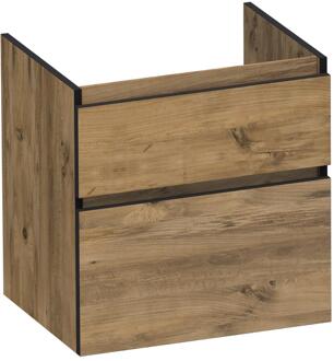 Brauer Delight Edge - Onderkast - 60 cm - met 2 Softclose Lades Greeploos en 1 Sifon Uitsparing - Chateau