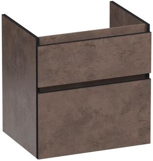 Brauer Delight Edge - Onderkast - 60 cm - met 2 Softclose Lades Greeploos en 1 Sifon Uitsparing - Erosion