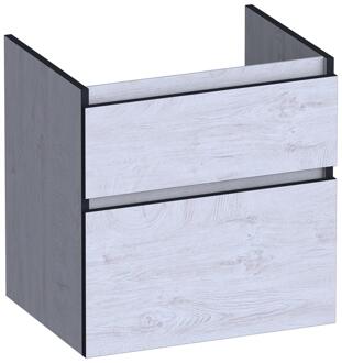 Brauer Delight Edge - Onderkast - 60 cm - met 2 Softclose Lades Greeploos en 1 Sifon Uitsparing - Forest Seashell