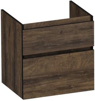 Brauer Delight Edge - Onderkast - 60 cm - met 2 Softclose Lades Greeploos en 1 Sifon Uitsparing - Grove