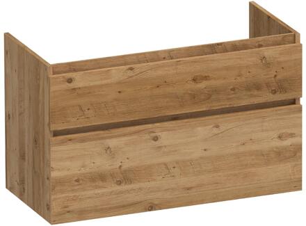 Brauer Delight - Onderkast - 100 cm - met 2 Softclose Lades Greeploos en 1 Sifon Uitsparing - Chateau