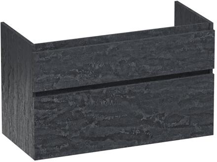 Brauer Delight - Onderkast - 100 cm - met 2 Softclose Lades Greeploos en 1 Sifon Uitsparing - Damascus