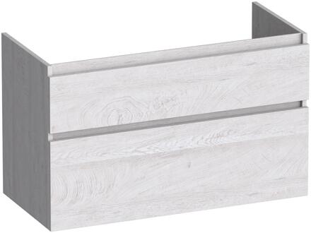 Brauer Delight - Onderkast - 100 cm - met 2 Softclose Lades Greeploos en 1 Sifon Uitsparing - Forest Seashell