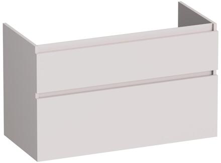 Brauer Delight - Onderkast - 100 cm - met 2 Softclose Lades Greeploos en 1 Sifon Uitsparing - Mat Zand