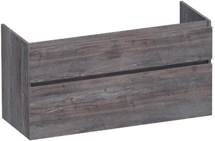 Brauer Delight - Onderkast - 120 cm - met 2 Softclose Lades Greeploos en 1 Sifon Uitsparing - Driftwood