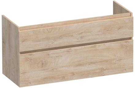 Brauer Delight - Onderkast - 120 cm - met 2 Softclose Lades Greeploos en 1 Sifon Uitsparing - Forest Wheat