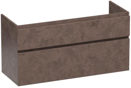 Brauer Delight - Onderkast - 120 cm - met 2 Softclose Lades Greeploos en 2 Sifon Uitsparingen - Erosion