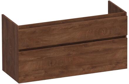 Brauer Delight - Onderkast - 120 cm - met 2 Softclose Lades Greeploos en 2 Sifon Uitsparingen - Forest Cacao