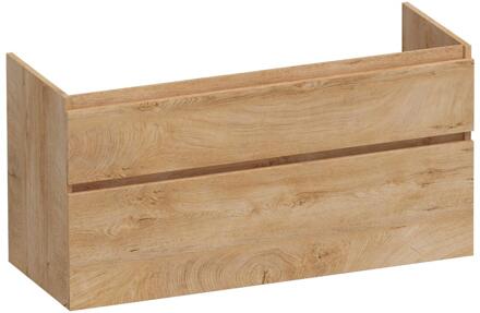 Brauer Delight - Onderkast - 120 cm - met 2 Softclose Lades Greeploos en 2 Sifon Uitsparingen - Forest Tan