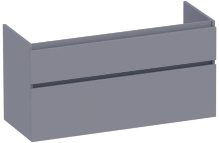 Brauer Delight - Onderkast - 120 cm - met 2 Softclose Lades Greeploos en 2 Sifon Uitsparingen - Mat Grijs