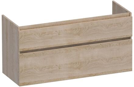 Brauer Delight - Onderkast - 120 cm - met 2 Softclose Lades Greeploos en 2 Sifon Uitsparingen - Sunlit