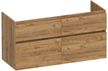 Brauer Delight - Onderkast - 120 cm - met 4 Softclose Lades Greeploos en 2 Sifon Uitsparingen - Chateau