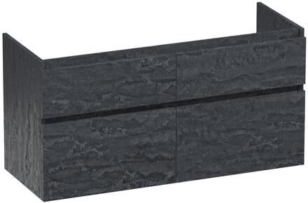 Brauer Delight - Onderkast - 120 cm - met 4 Softclose Lades Greeploos en 2 Sifon Uitsparingen - Damascus