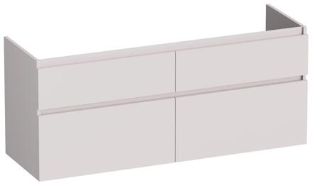 Brauer Delight - Onderkast - 120 cm - met 4 Softclose Lades Greeploos en 2 Sifon Uitsparingen - Mat Zand