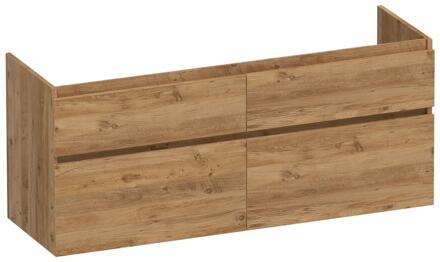 Brauer Delight - Onderkast - 140 cm - met 4 Softclose Lades Greeploos en 2 Sifon Uitsparingen - Chateau