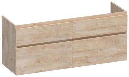 Brauer Delight - Onderkast - 140 cm - met 4 Softclose Lades Greeploos en 2 Sifon Uitsparingen - Forest Wheat