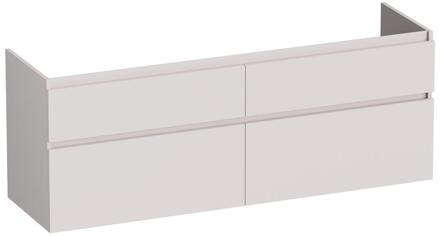 Brauer Delight - Onderkast - 140 cm - met 4 Softclose Lades Greeploos en 2 Sifon Uitsparingen - Mat Zand