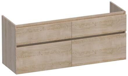 Brauer Delight - Onderkast - 140 cm - met 4 Softclose Lades Greeploos en 2 Sifon Uitsparingen - Sunlit