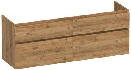 Brauer Delight - Onderkast - 160 cm - met 4 Softclose Lades Greeploos en 2 Sifon Uitsparingen - Chateau