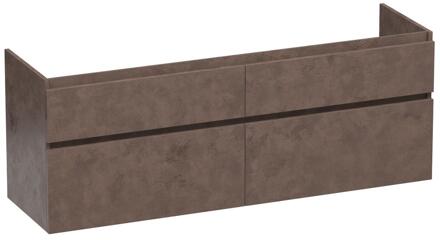 Brauer Delight - Onderkast - 160 cm - met 4 Softclose Lades Greeploos en 2 Sifon Uitsparingen - Erosion