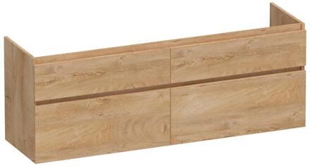 Brauer Delight - Onderkast - 160 cm - met 4 Softclose Lades Greeploos en 2 Sifon Uitsparingen - Forest Tan