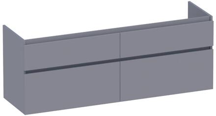 Brauer Delight - Onderkast - 160 cm - met 4 Softclose Lades Greeploos en 2 Sifon Uitsparingen - Mat Grijs