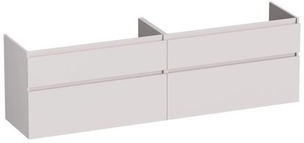 Brauer Delight - Onderkast - 160 cm - met 4 Softclose Lades Greeploos en 2 Sifon Uitsparingen - Mat Zand