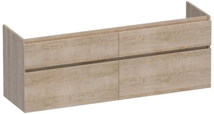 Brauer Delight - Onderkast - 160 cm - met 4 Softclose Lades Greeploos en 2 Sifon Uitsparingen - Sunlit