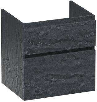 Brauer Delight - Onderkast - 60 cm - met 2 Softclose Lades Greeploos en 1 Sifon Uitsparing - Damascus