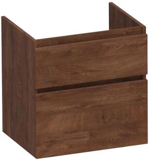 Brauer Delight - Onderkast - 60 cm - met 2 Softclose Lades Greeploos en 1 Sifon Uitsparing - Forest Cacao