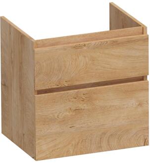 Brauer Delight - Onderkast - 60 cm - met 2 Softclose Lades Greeploos en 1 Sifon Uitsparing - Forest Tan