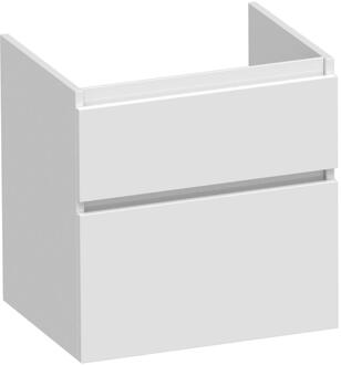 Brauer Delight - Onderkast - 60 cm - met 2 Softclose Lades Greeploos en 1 Sifon Uitsparing - Hoogglans Wit