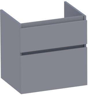 Brauer Delight - Onderkast - 60 cm - met 2 Softclose Lades Greeploos en 1 Sifon Uitsparing - Mat Grijs