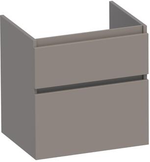 Brauer Delight - Onderkast - 60 cm - met 2 Softclose Lades Greeploos en 1 Sifon Uitsparing - Mat Taupe