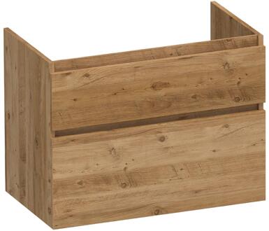 Brauer Delight - Onderkast - 80 cm - met 2 Softclose Lades Greeploos en 1 Sifon Uitsparing - Chateau