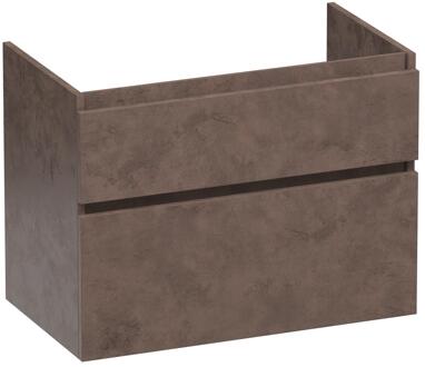 Brauer Delight - Onderkast - 80 cm - met 2 Softclose Lades Greeploos en 1 Sifon Uitsparing - Erosion