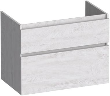 Brauer Delight - Onderkast - 80 cm - met 2 Softclose Lades Greeploos en 1 Sifon Uitsparing - Forest Seashell