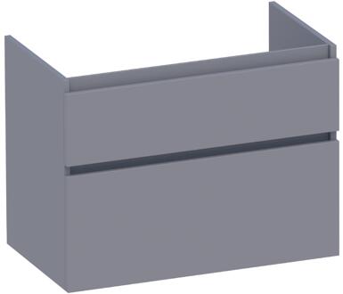 Brauer Delight - Onderkast - 80 cm - met 2 Softclose Lades Greeploos en 1 Sifon Uitsparing - Mat Grijs