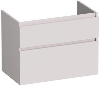 Brauer Delight - Onderkast - 80 cm - met 2 Softclose Lades Greeploos en 1 Sifon Uitsparing - Mat Zand